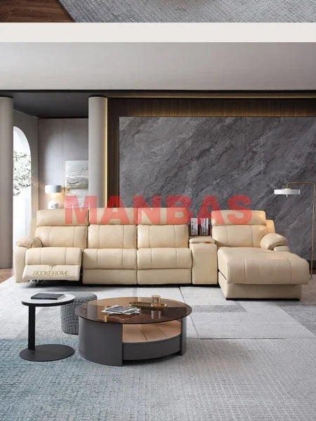 Tech Smart Electric Reclining Sofa Set Functional Genuine Leather Sofa Cama L Shape Sectional Couch Theater Seats Convertible S