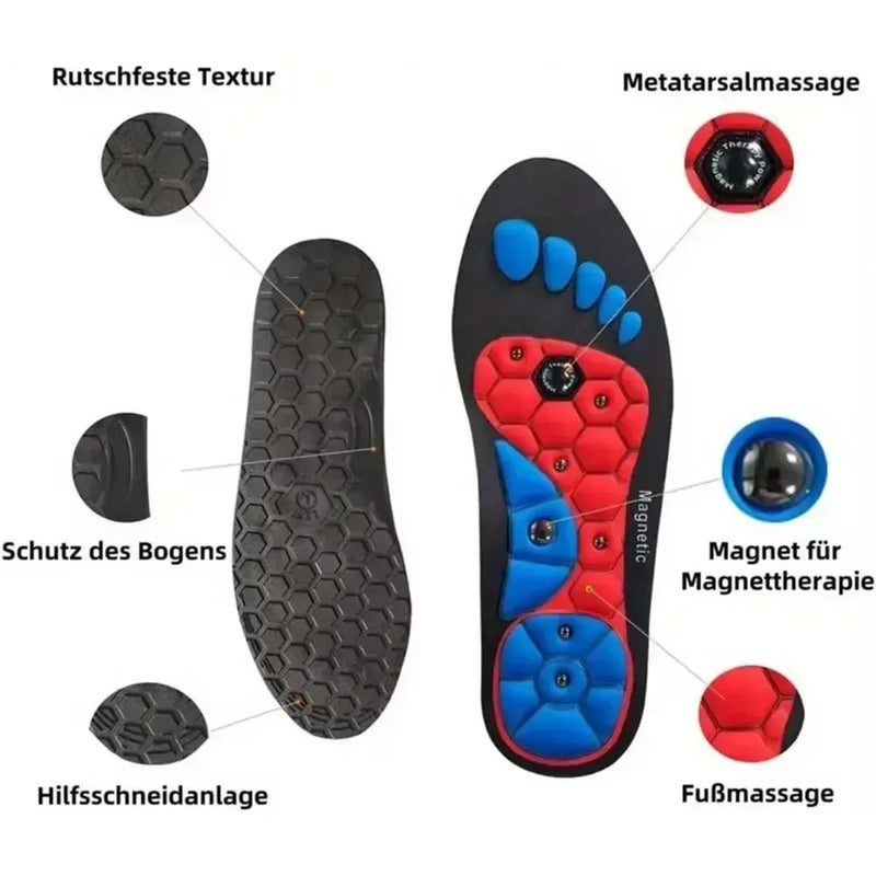1 Pair Foot Acupressures Insoles Men Women Foot Massage Sport Insoles Magnetic Therapy Insoles for Relieve Fatigue Foot Training