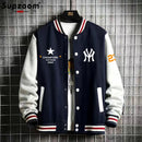 Supzoom New Arrival Letter Rib Sleeve Cotton Top Fashion Logo Single Breasted Casual Bomber Baseball Jacket Loose Cardigan Coat