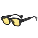 SO&EI Fashion Square Men Sunglasses Retro Rivets Women Yellow Blue Shades UV400 Sun Glasses