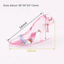24pcs Plastic Mini Glass Slipper 3D High Heel Shoe Shape Party DIY Decorations Cake Decoratiing Tools DIY Pink Clear