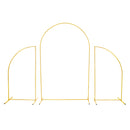 4.59*1.64*7.22ft Wedding Arch Backdrop Stand Set 5kg Load-bearing Capacity Gold&Beige/Gold&Pink/Gold&White