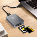 The Data Courier | 2-in-1 CFexpress Type B + SD Card Reader, USB 3.2 10Gbps