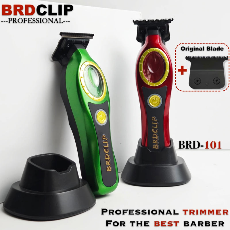 BRDCLIP BRD101 Professional Carving Gradient Hair Trimmer Barber Finish Electric Clipper with Charger Stand Hair Cutting Machine