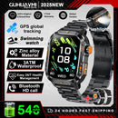 New Outdoor 10ATM Waterproof Swim Smart Watch Men GPS Compass Flashlight 540mAh Large Battery Bluetooth Call Sport HD Smartwatch