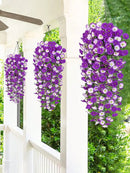 1/2/4pcs Artificial Eucalyptus Silk Flower Vine, UV-Resistant Greenery For Outdoor Hanging, Suitable For Anniversary, Graduation, Wedding, Party, Home, Office, Porch, Garden, Wall Decor In Spring & Summer