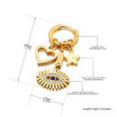Lokaer Vintage Pearl Star Eyes Charm Earrings For Women Waterproof Stainless Steel CZ Crystal Hoop Earring Jewelry серьги E23226