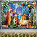Christmas Tapestry Jesus Birth Manger Barn Wall Hanging Angel Easter Wall Decor Christ Tapestries Nativity Scene Room Decoration