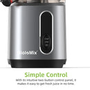 BioloMix Cold Press Juicer with 75mm Feed Chute, 200W 40-65RPM Powerful Motor Slow Masticating Juice Extractor Fits Whole Fruits