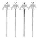 10/2pcs Metal Tent Spikes Camping Pegs Drill in Ground Anchors Heavy Duty Spiral Screw with Hex Socket Stakes Camping Stakes