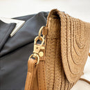 Summer Beach Straw Clutch Bag Cute Crossbody Bag for Women Travel Shoulder Bags Purse Ladies Casual Wicker Handbags
