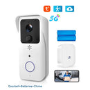 5G 2.4G WiFi Video Doorbell 1080P Tuya Smart Outdoor Wireless Intercom Waterproof Wireless Camera with AC/DC Power Supply