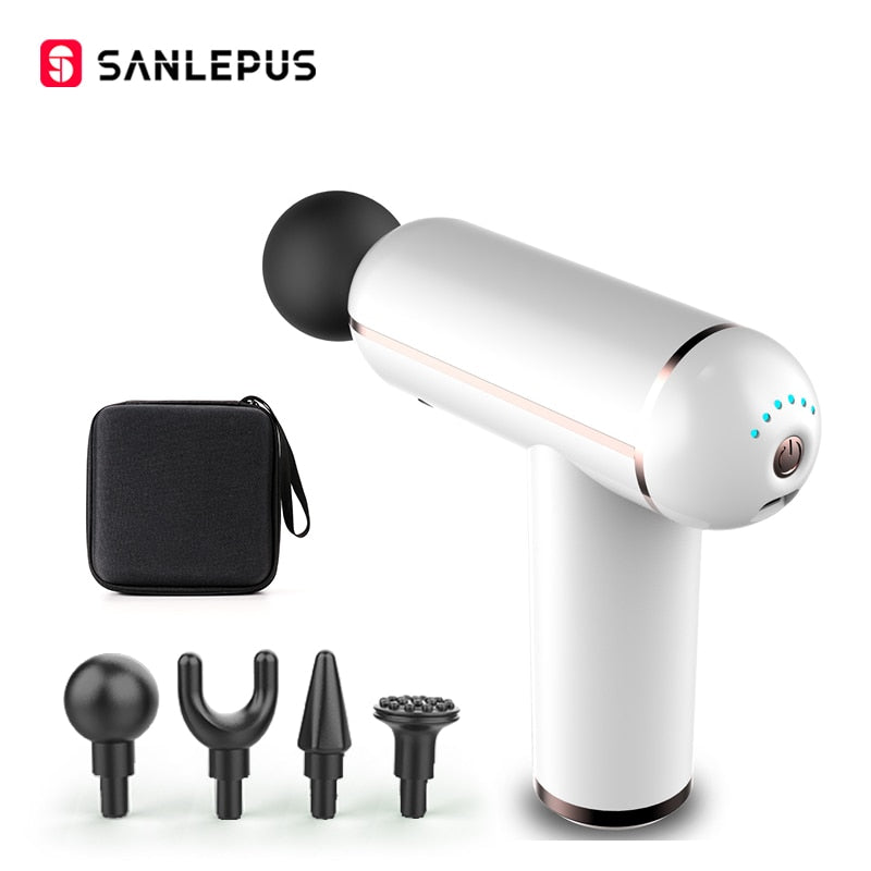 SANLEPUS Portable LCD Massage Gun For Body Neck Back Electric Percussion Massager Deep Tissue Muscle Relaxation Fitness Slimming