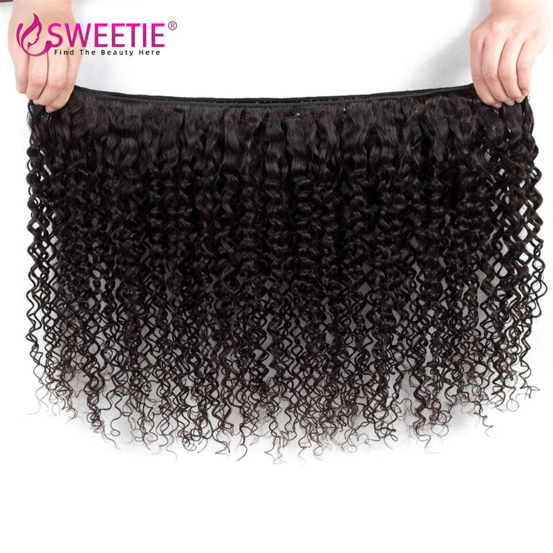 Sweetie Indian Kinky Curly Hair Bundles 100% Human Hair Weave 30inch Deep Wave Jerry Curl Remy Curly Hair 3 Or 4 Bundle Deals