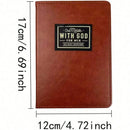 Men Inspirational Daily Prayer Notebook 365 Days Prayer Tracking Journal Brown Cover Religious Diary Book