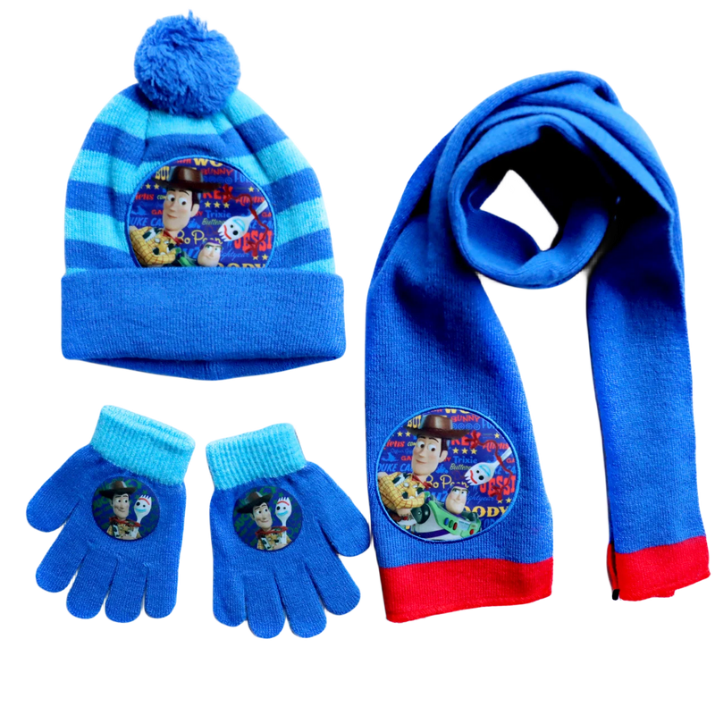 New Autumn Winter Children Hat Mickey Spider Man Colour Cartoon Woolen glove Scarf Hat 3pcs Warmth Boy Girl Child christmas hat