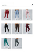 New Women's Color Blocking Yoga Leggings Seamless Knited Tights High Waist Hip Liftting Gym Workout Solid Color Sports Pants