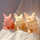 Cute Bunny Candle Molds Aesthetic Rabbit Silicone Mold Home Decor Funky Animal Wax Mould Easter Unique Gift