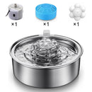 304 Stainless Steel Water Fountain for Cats,Ultra-Quiet 2.0L/67oz Cat Water Fountain,Auto Pet Water Dispenser for Dogs and Cats
