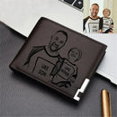 Personalized Photo Gift for for Father's Day Men Engraved Wallets Custom Picture Card Holder Gift for Dad Him