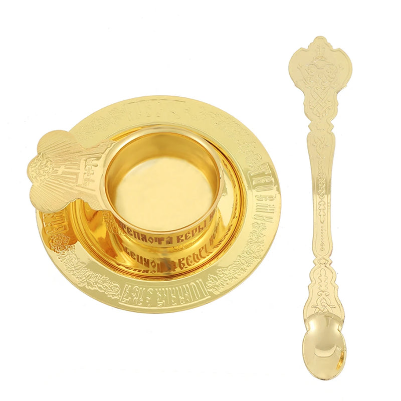 Orthodox Cross Eastern Church Orthodox Holy Oil Ceremonial Articles Metal ware Prayer Fountain Pen Gold Plating