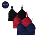 3 Pcs Women's Lingierie Cropped Women's Bras Sexy Bras Women's Tops Free Shipping Sutia Polyester 90%