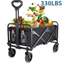 Folding Cart, Portable Shopping Cart, Camping Cart, Pull Cart, Suitable for Outdoor Garden Shopping In Multiple Terrains