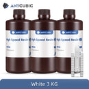 ANYCUBIC 3PCS High Speed Resin 5X Faster Printing Speed Low Viscosity UV Resin for Photon Mono M7 Max LCD 3D Printer