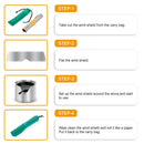 Gas Stove Titanium Wind Shield Screen Outdoor Camping Stoves Windshield Foldable Cooker Gas Stove Wind Shield Screens 15/19cm