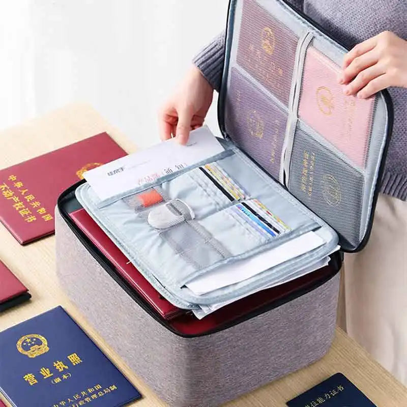 Document Storage Bag Multi-layer Large Capacity File bag Password Briefcase Organize Pouch Accessories Supplies