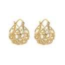 Huitan Goldfarbene hohle Creolen für Damen, neu designt, Temperament, Mädchen, Ohr-Accessoires, Hochzeit, Party, Modeschmuck 2023