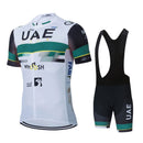 UAE 2023 Pro Team Cycling Racing Jersey Maillot Ciclismo Short Sleeve Summer Mens Road Cycling Bib Gel Shorts Kit Ropa De Hombre