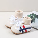 Spring And Autumn New Style Baby Shoes For 0-1 Year Old With Laces That Don't Come Off And Anti-Slip Design For Learning To Walk