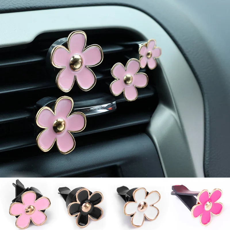 Little Daisy Car Air Vent Perfume Clip Cute Cars Aroma Diffuser Pendant Creative Girly Auto Interior Decoration