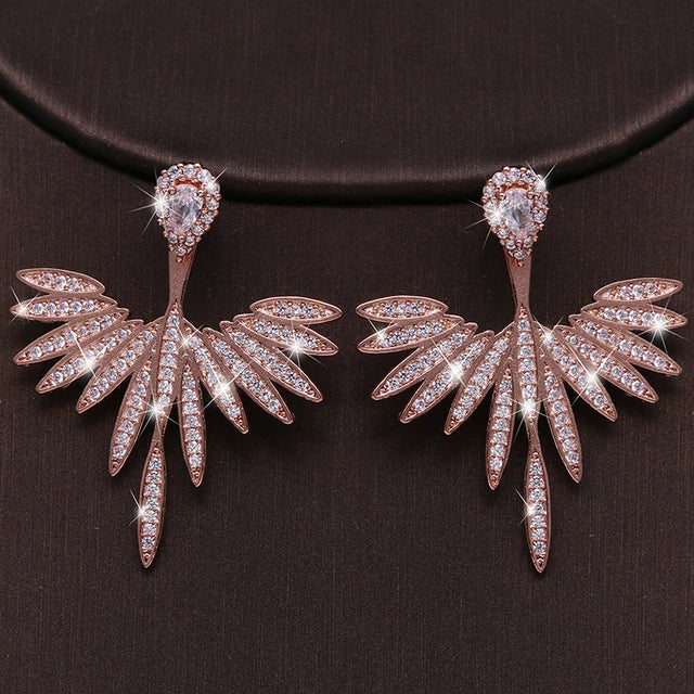 New Arrival Earrings For Women Temperament White Zircon Rhinestones Unique Design Brand Earings Fashion Jewelry Bijoux AE210