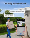 Annke 2Pcs H.264+ 5MP Wireless Camera Video Surveillance Camera Two Way Audio WIFI IP Security Camera 3.6MM IP66 Weatherproof