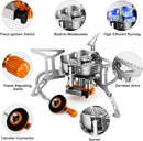 Folding Camping Gas Stove With Windproof Cover Outdoor Strong Fire  Heater Burner Portable Ultralight Picnic Hiking Gas Cooker