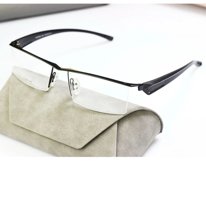 Vazrobe 160mm Oversized Eyeglasses Male Black Gold Glasses Frame Men Spetacles Prescription Semi Rimless Huge Large Wide Face