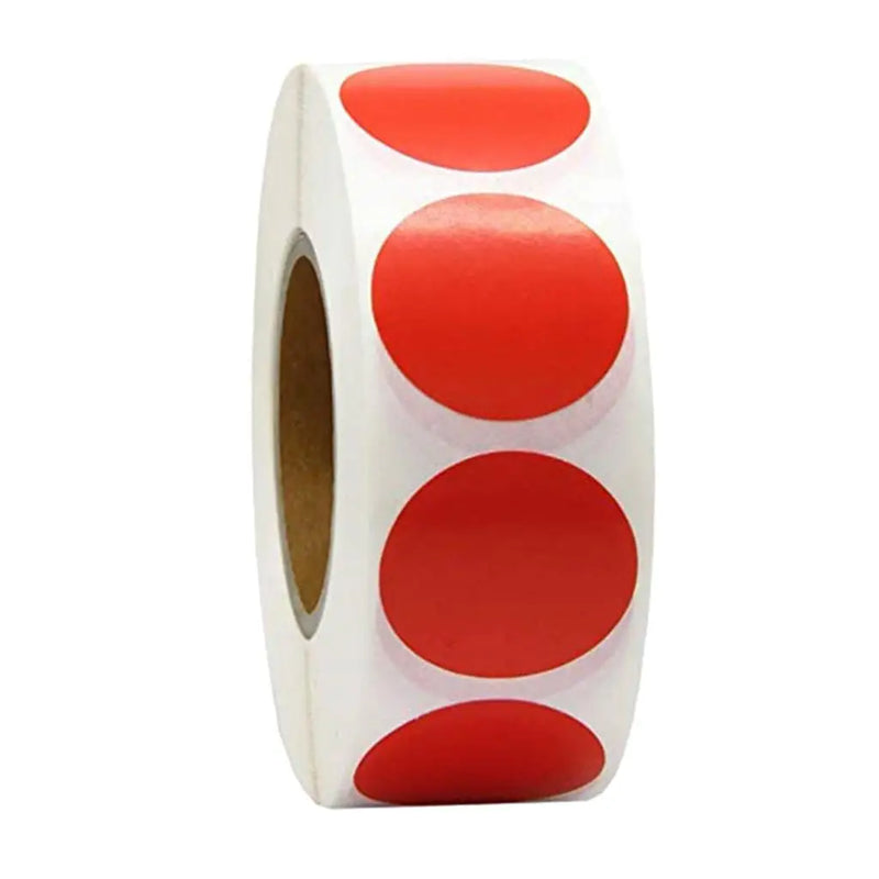 500PCS 1'' Round Labels Stickers Roll for Gifts Wedding Anniversary , Red, 2.5cm