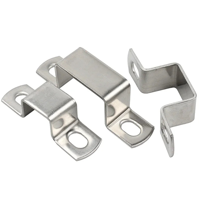 304 Stainless Steel Thickened Square Rectangle M-shaped U-shaped Horseback Tube Saddle Clip Buckle Throat Hoop Ohm Tube Card