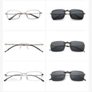 KLASSNUM Polarized Rimless Men Clip On Sunglasse Glasses Narrow Clip-on Lenses Women Anti-glare Sunglasses UV400 Goggles New In