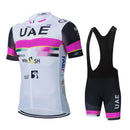 UAE 2023 Pro Team Cycling Racing Jersey Maillot Ciclismo Short Sleeve Summer Mens Road Cycling Bib Gel Shorts Kit Ropa De Hombre