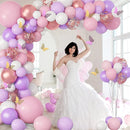Pastel Balloon Garland Arch Kit Purple And Pink Balloons Birthday Party Decoration Set For Girl Baby Shower Conffeti Balloons
