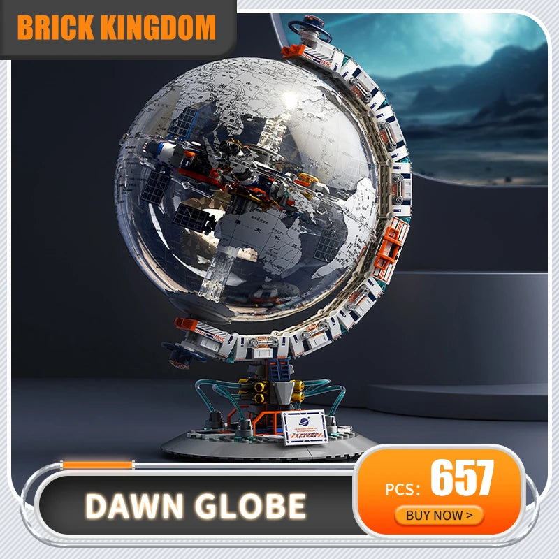 2024 New Globe Building Blocks Brick 3D Three-Dimensional Assembly World Map Model Globe Blocks Block Boy Science Kids Toys Gift