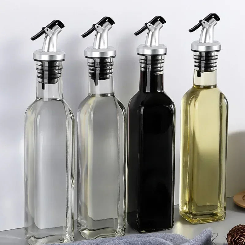 New Oil Bottle Stopper Rubber Lock Plug Seal Leak-proof Food Grade Plastic Nozzle Sprayer Liquor Dispenser Wine Pourer Barware