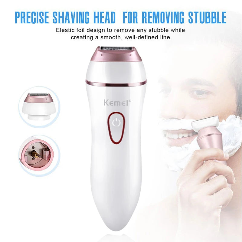 Rechargeable 5in1 women electric shaver female razor facial leg bikini trimmer hair remover body lady shaver for women wet&dry