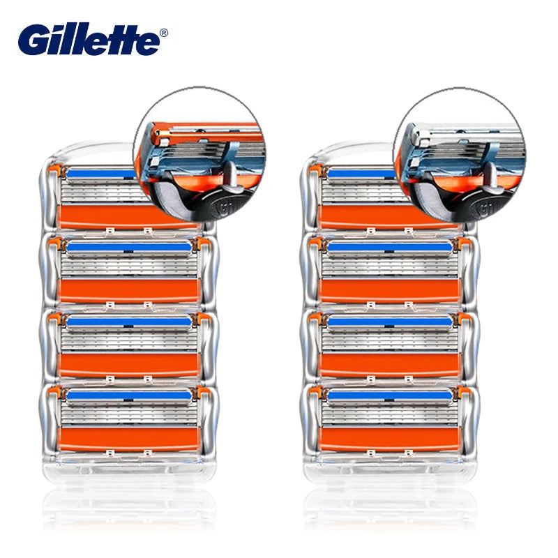 Genuine Gillette Fusion Razor for Men Face Hair Shaving Removal Safety Manul Shaver + Replacement Razor Blades Cassettes Fusion5