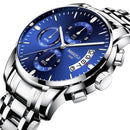 NIBOSI Watch Men Top Brand Luxury Blue Male Date Quartz Mens Watches Waterproof Sport Watch Clock Wristwatch Relogio Masculino