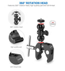 SmallRig Super Clamp with 1/4 and 3/8 Thread 2pcs Pack For 15mm-44mm Rods Cameras Lights Umbrellas Hhooks Shelves Camera Clamp