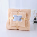 Towel Bath Towel Sub Set Warp Knit Coral Velvet Cut Edge Absorbent Event Gift Towel Set New Absorbent Towel Bath Towel Set